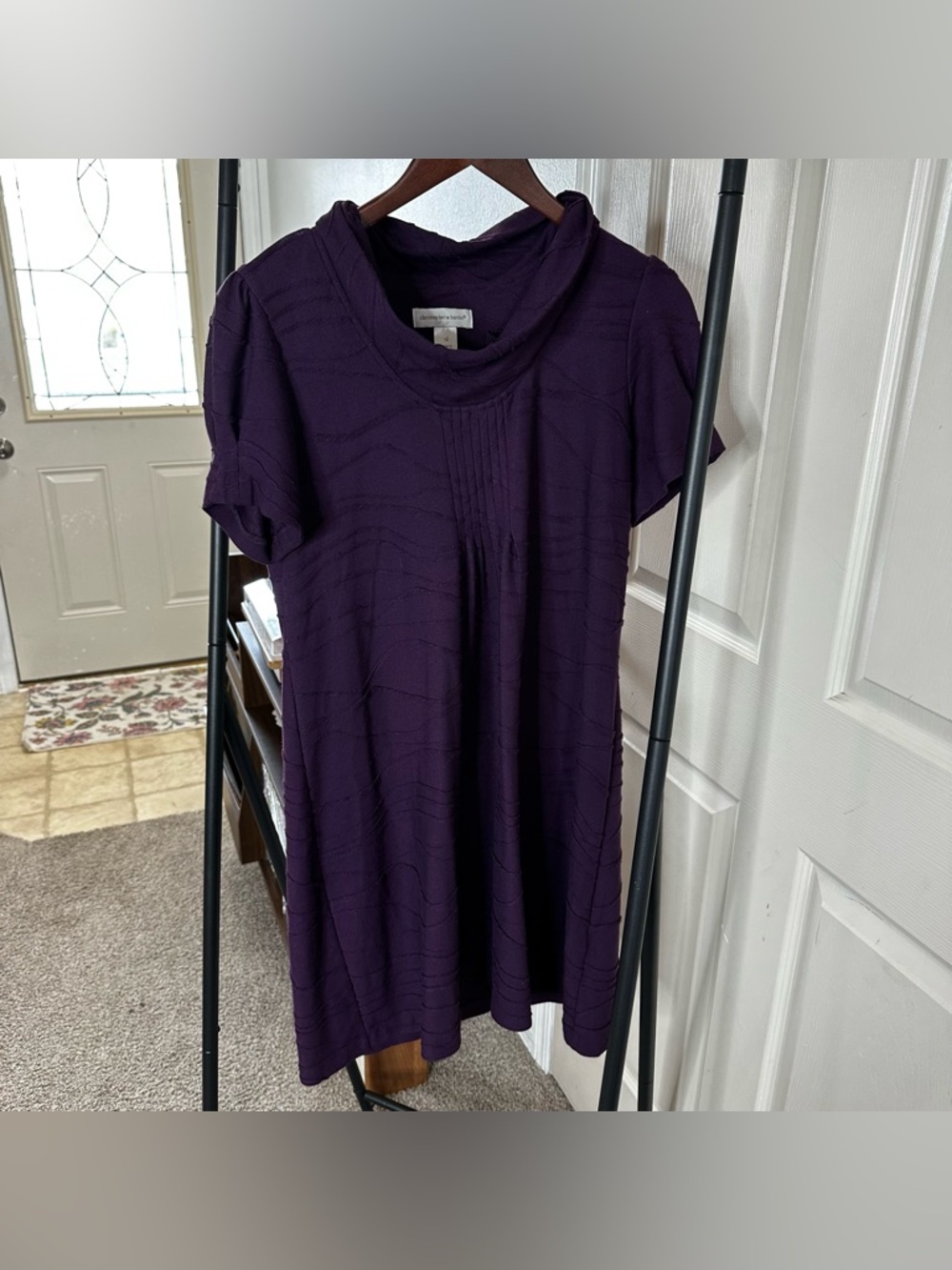 Christopher & Banks Plum Short Sleeve Knit Dress ❄️